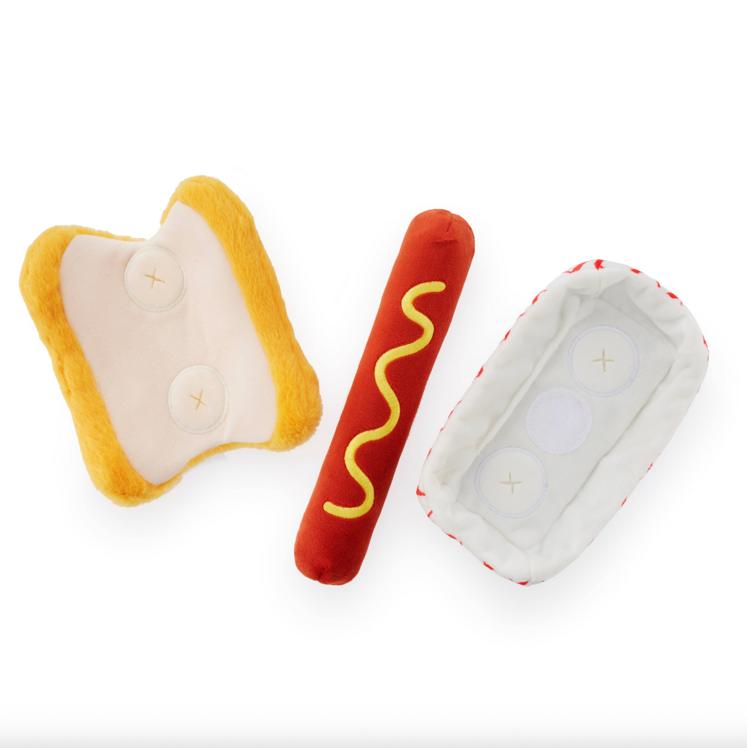 Hot Dog Interactive Snuffle Dog Toy
