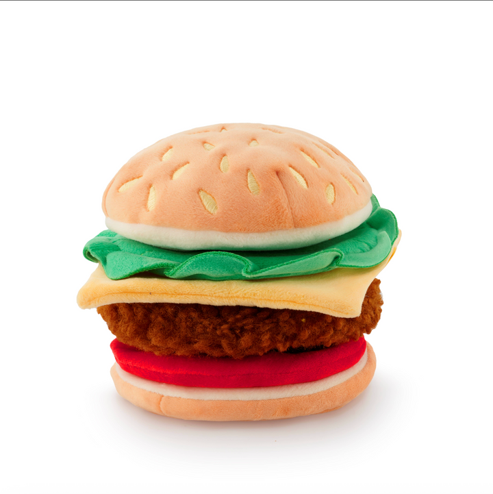 Cheeseburger Interactive Snuffle Dog Toy