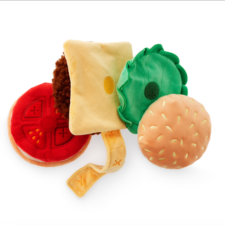 Cheeseburger Interactive Snuffle Dog Toy