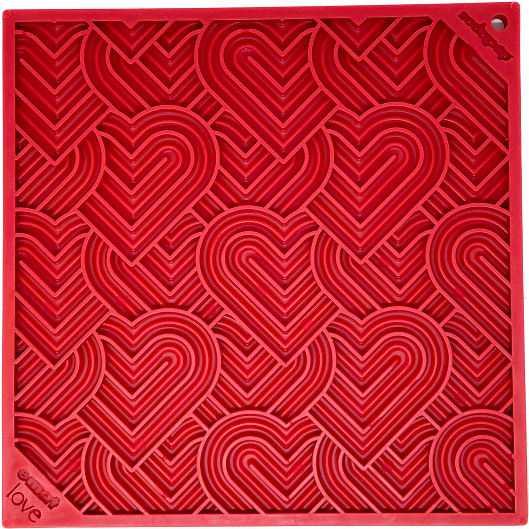 Heart Design Valentine Enrichment Lick Mat