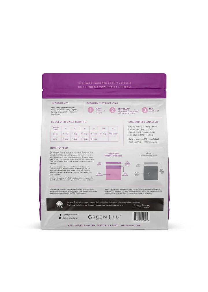 Goat Recipe Freeze Dried Raw Diet 14oz