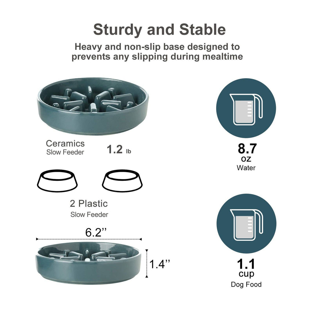 Wave Slow Feeder Dog Bowls