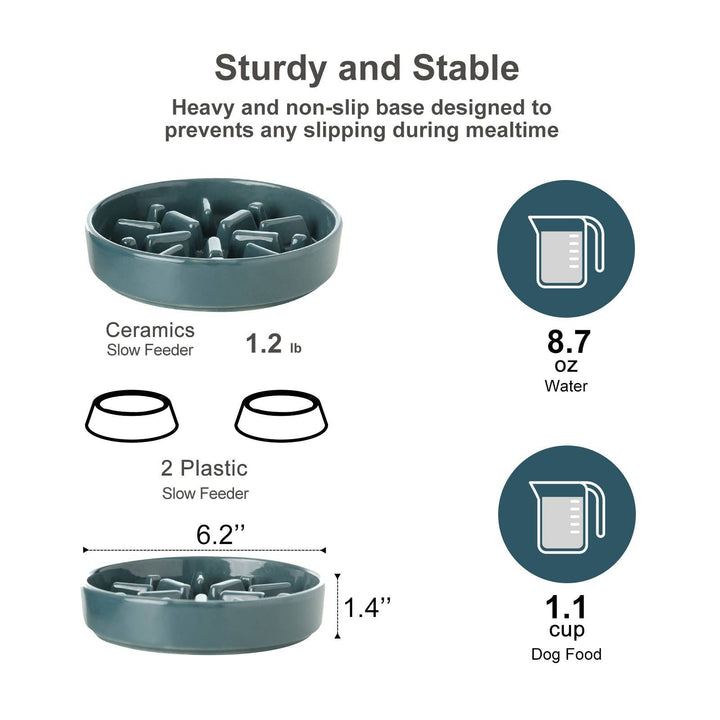 Wave Slow Feeder Dog Bowls