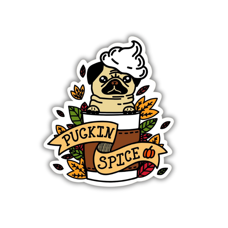 Pugkin Spice Sticker