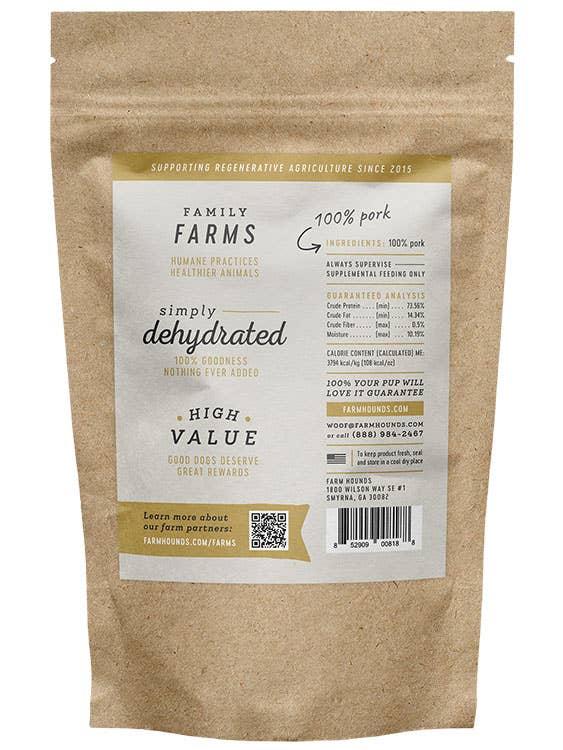 Pork Jerky Dog Treats - All-Natural - 3.5oz