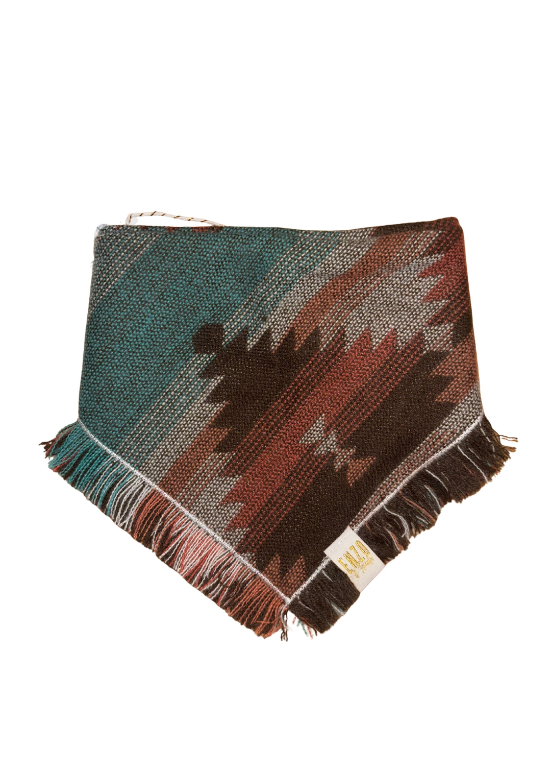Enzo Blue Multi-Color Fringe Pattern
