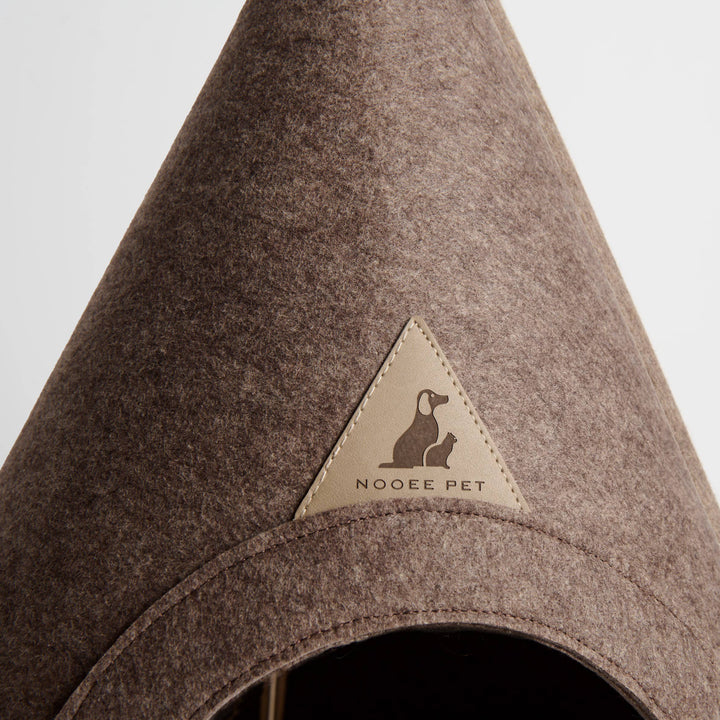 Recycled Felt Pet Cave (Brown) – Modern Foldable Dog House