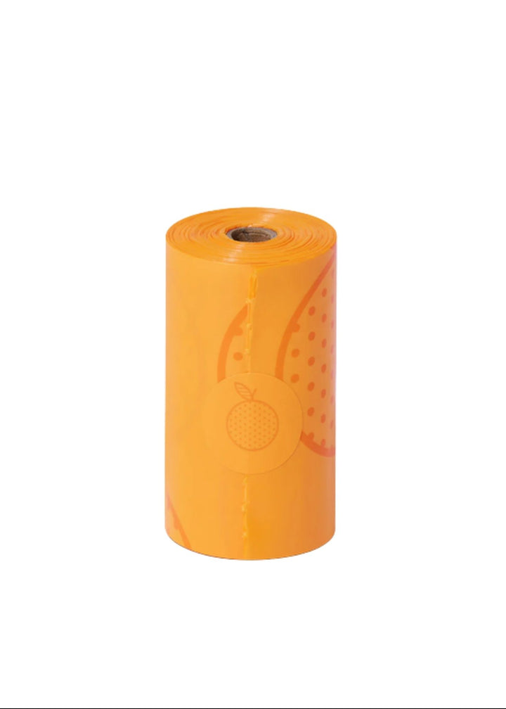 Tangerine Poop Bag Dispenser Set (1+1)