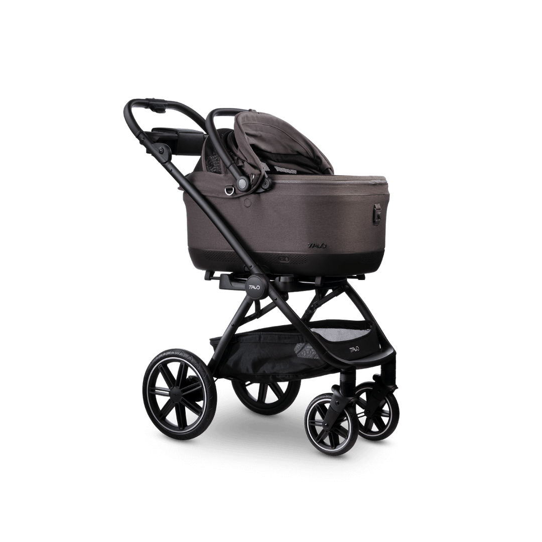 Ashen+Black Maeve iso6X Wind + Roscoe Trek Pet Car Seat and Stroller Travel System