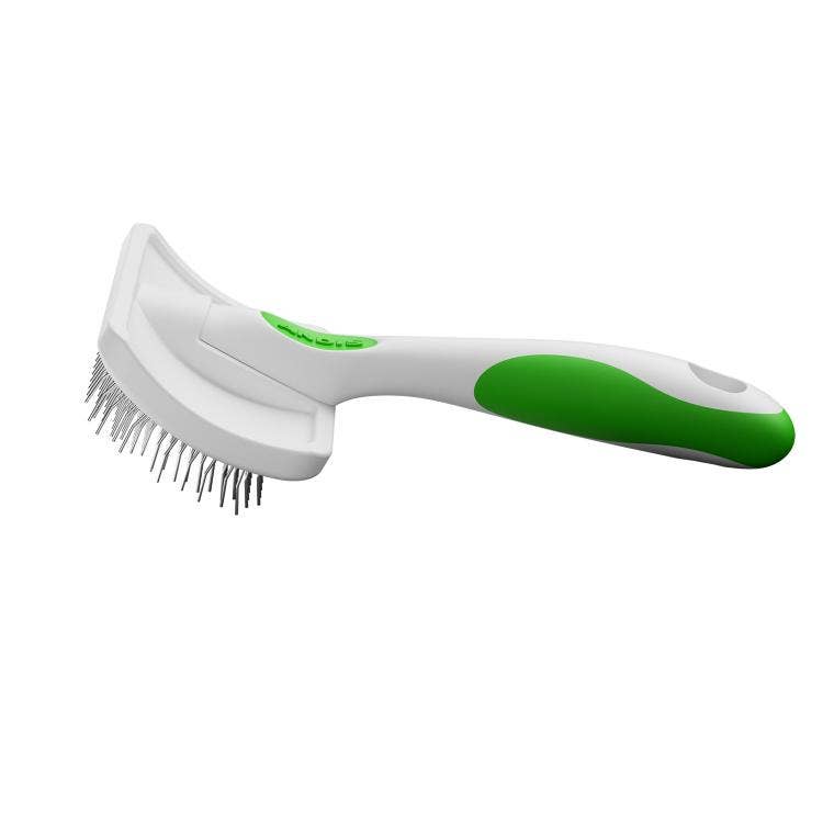 Medium Firm Slicker Brush, Green/White