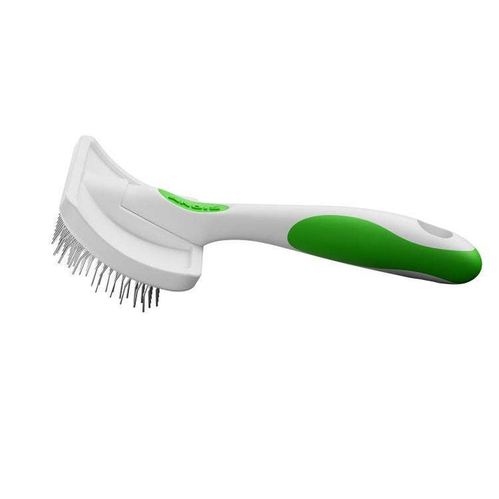 Medium Firm Slicker Brush, Green/White