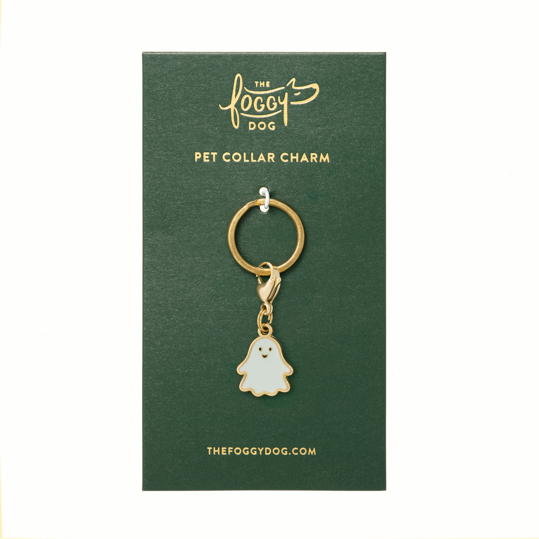 Glow-in-the-Dark Ghost Collar Charm