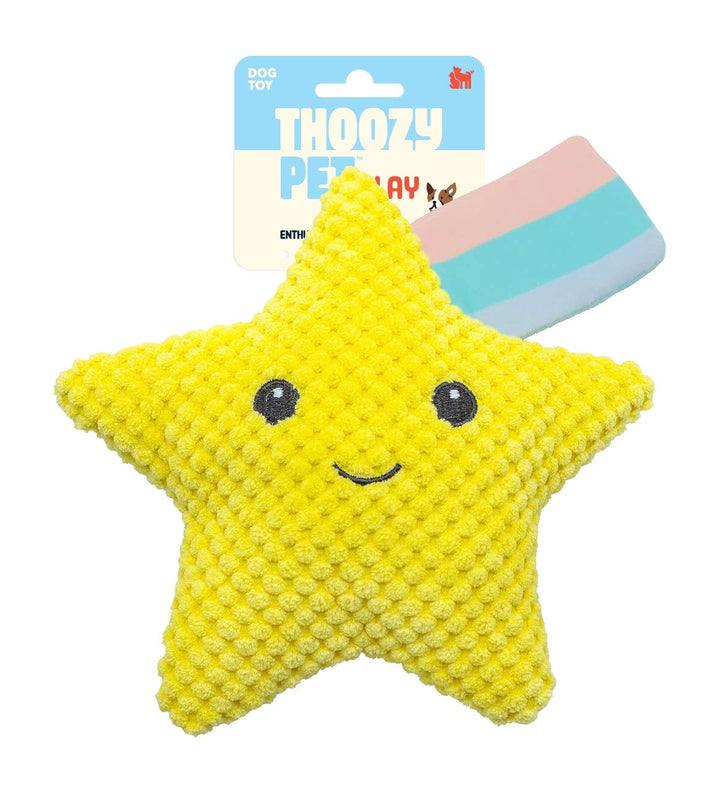 Shooting Star Plush Dog Toy 8"