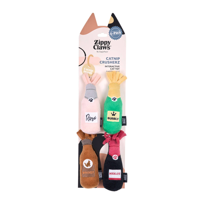 ZippyClaws® Catnip Crusherz Alcohol 4-Pack