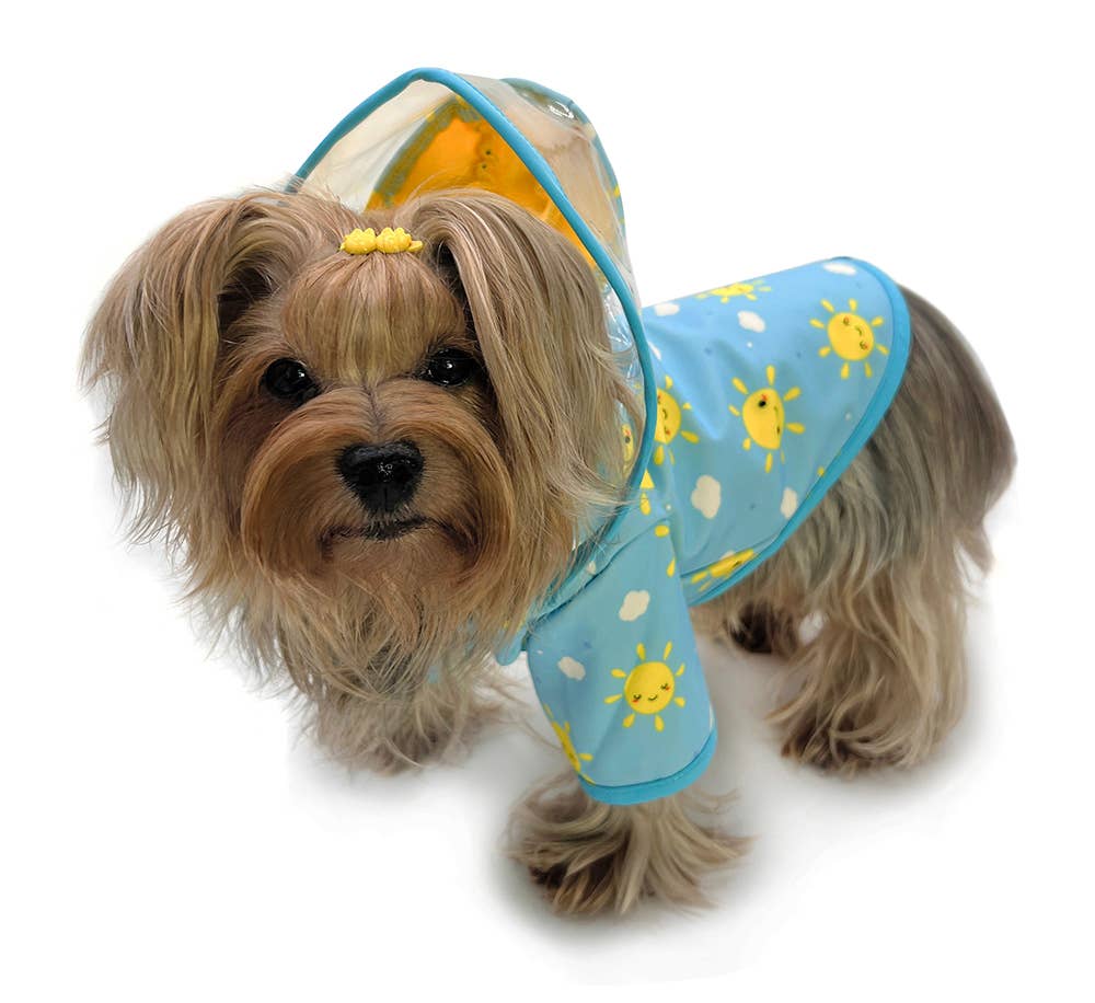 Clear View Happy Sunshine Raincoat with Fleece Lining