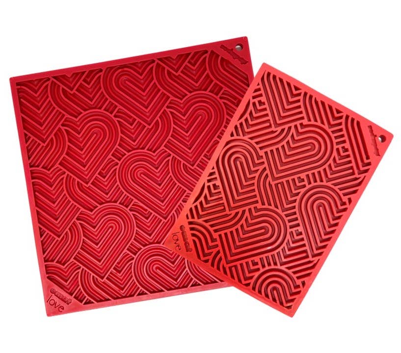 Heart Design Valentine Enrichment Lick Mat