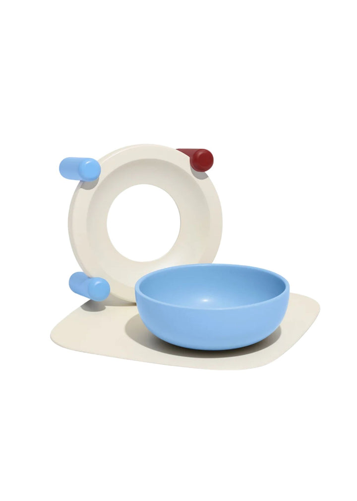 Mist and Merlot Pet Bowl &amp; Mat Set (Medium)