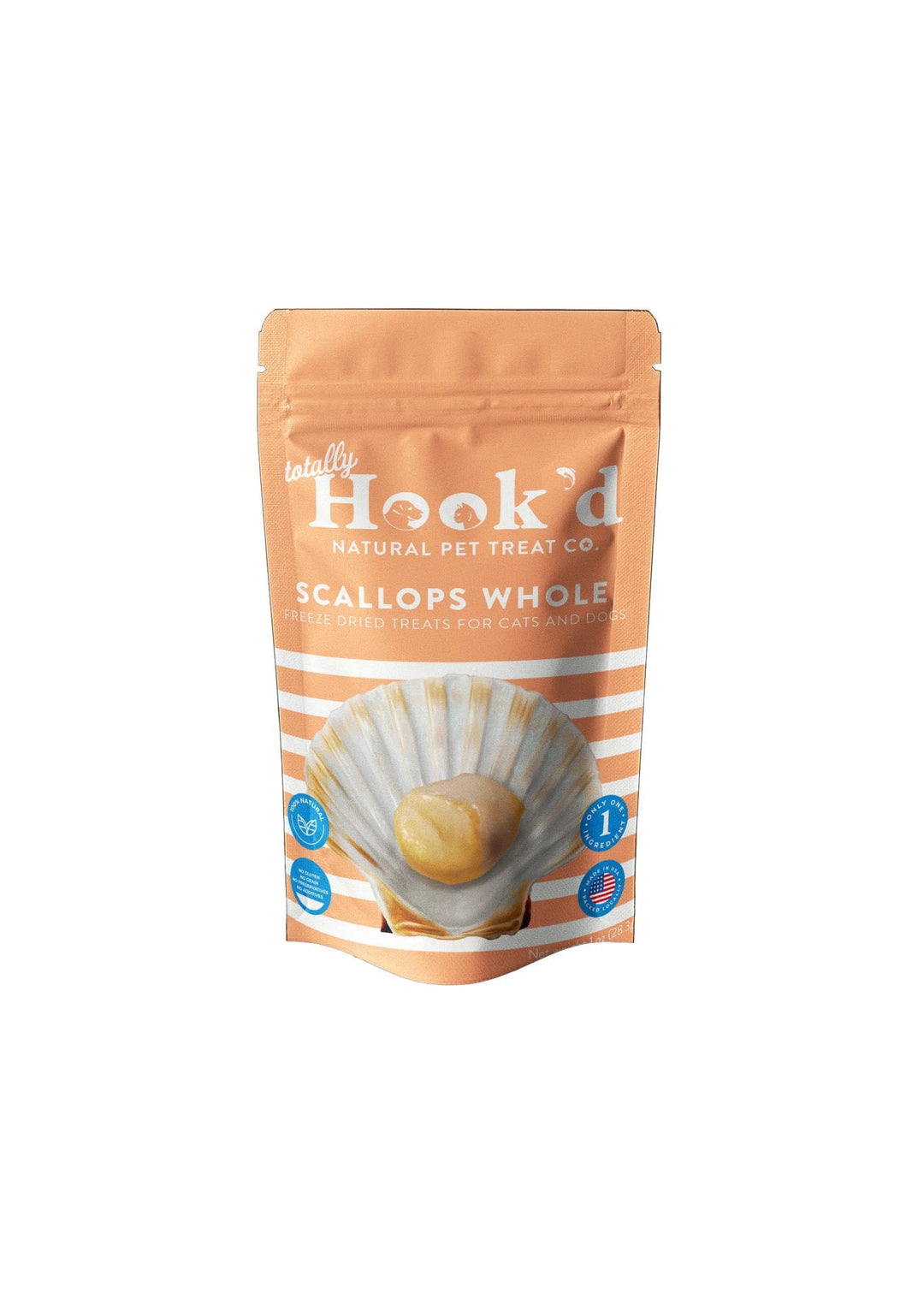 Scallops 1oz Treats, 1-Ingredient &amp; 100% Natural Freeze-Dried