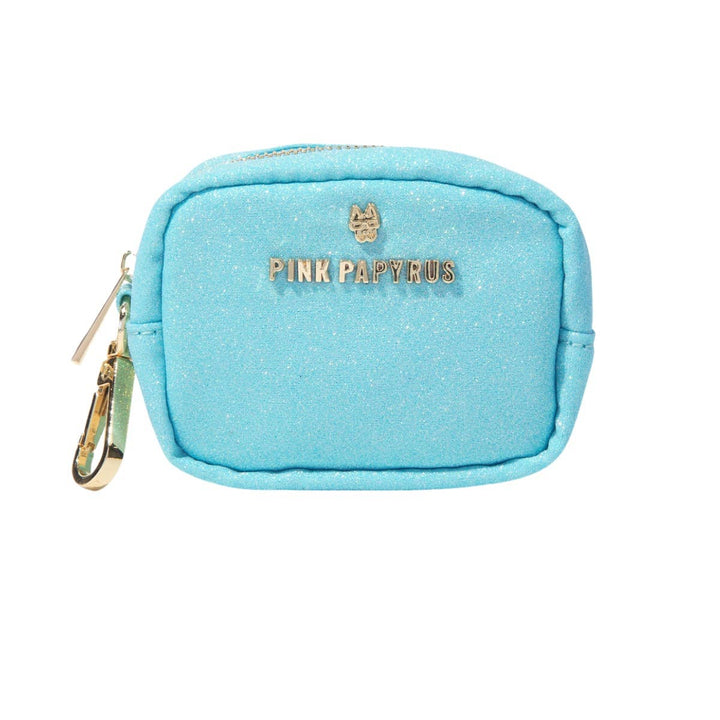 Dawson Blue Glitter Poop Bag Dispenser &amp; Treat Pouch