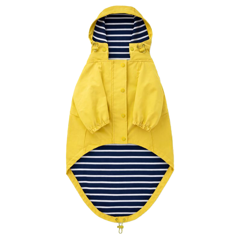 Bright Yellow Reflective Dog Raincoat