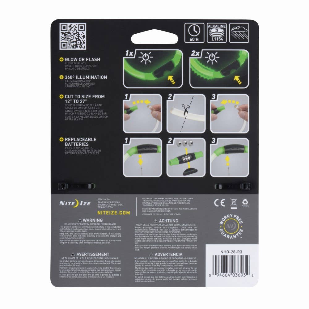 NiteHowl Rechargeable LED Safety Necklace Green