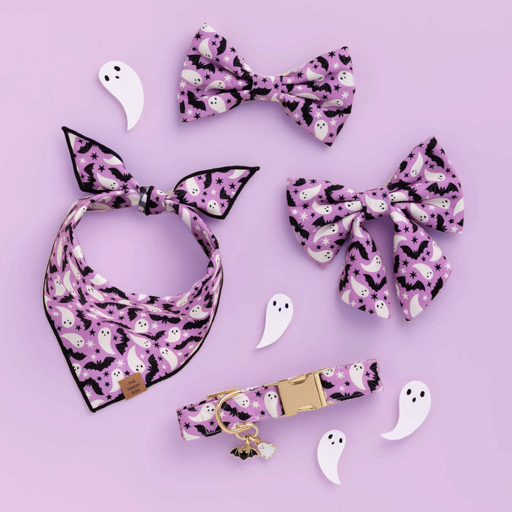 Glow-in-the-Dark Ghost Collar Charm