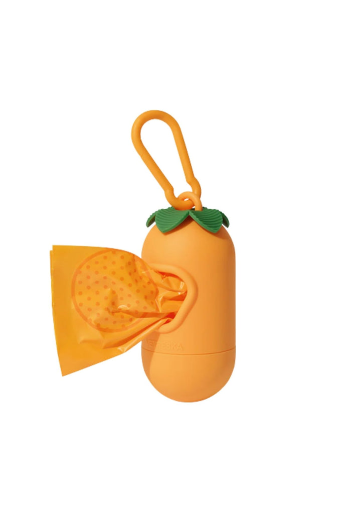 Tangerine Poop Bag Dispenser Set (1+1)