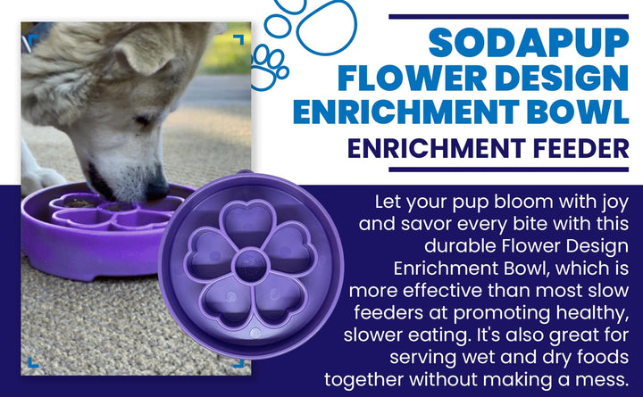Flower Design eBowl Enrichment Slow Feeder Bowl