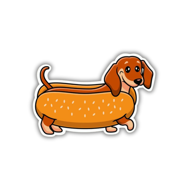 Hotdog Dog Sticker