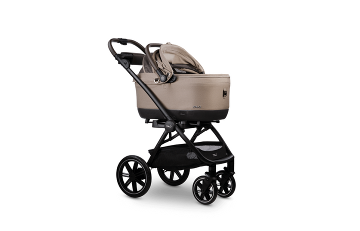 Fawn+Chocolate Maeve iso6X Wind + Roscoe Trek Pet Car Seat and Stroller Travel System