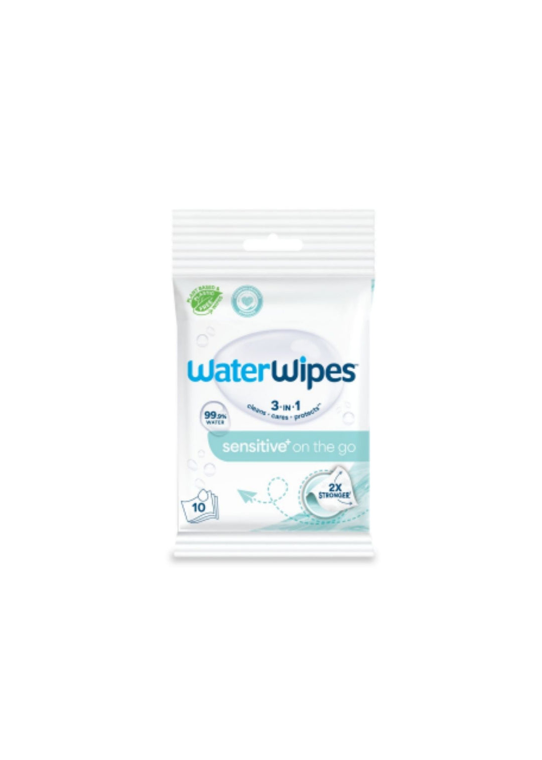 10 count Wipes, 99.9% Water Based