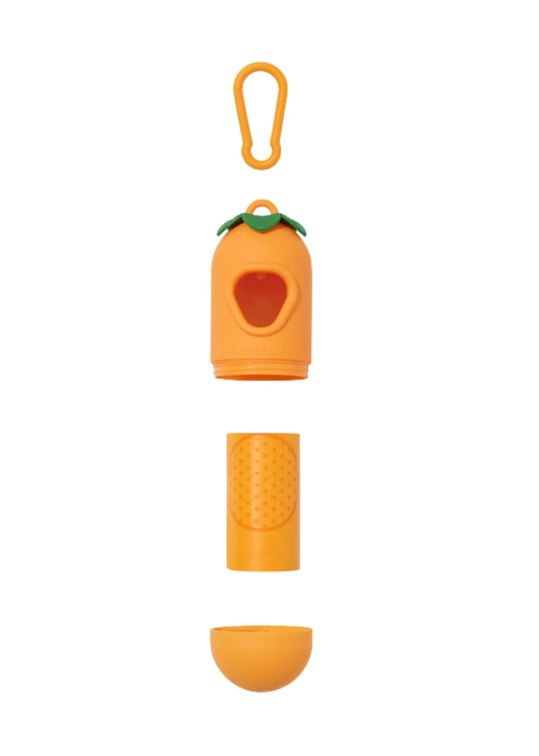 Tangerine Poop Bag Dispenser Set (1+1)