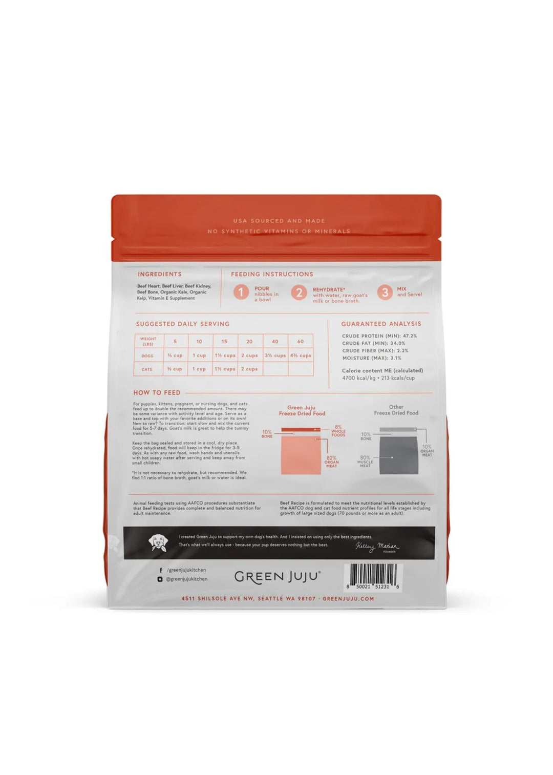 Beef Recipe Freeze Dried Raw Diet 14oz