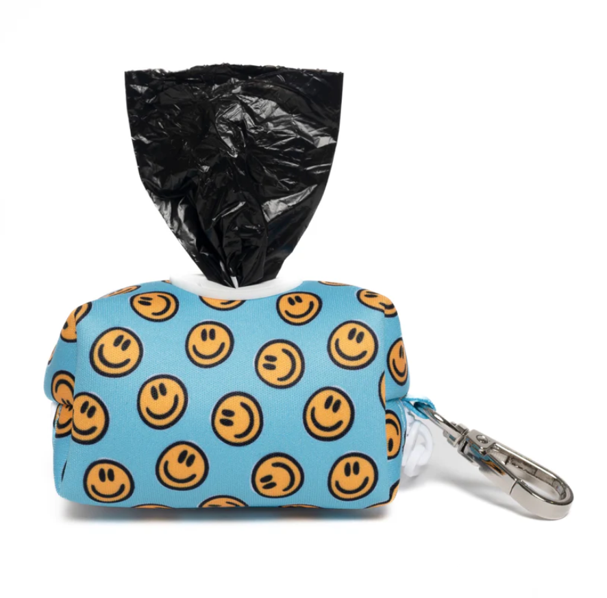 Happy Teal Poop Bag Holder