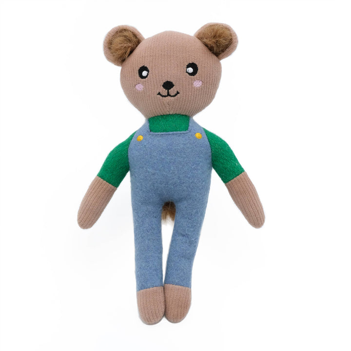 EcoZippy Felt Friends Benjamin the Bear Dog Toy