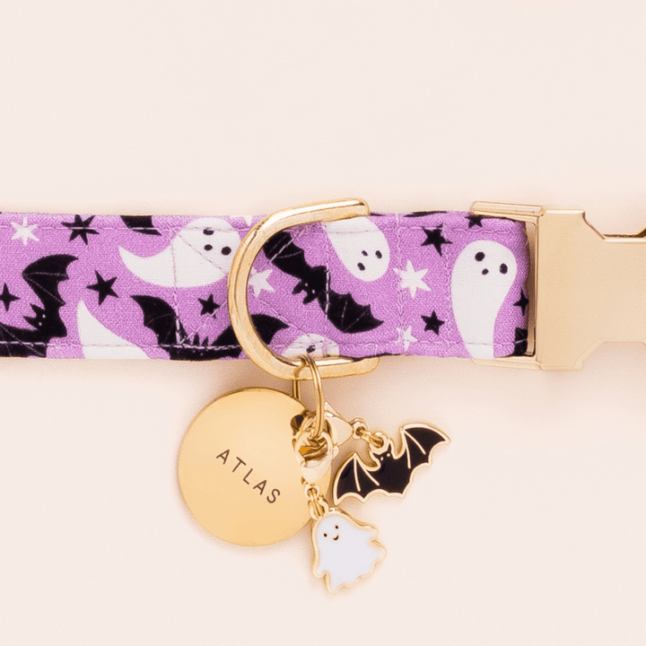 Glow-in-the-Dark Ghost Collar Charm