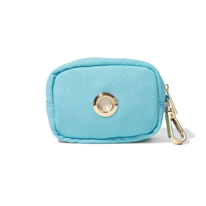 Dawson Blue Glitter Poop Bag Dispenser &amp; Treat Pouch