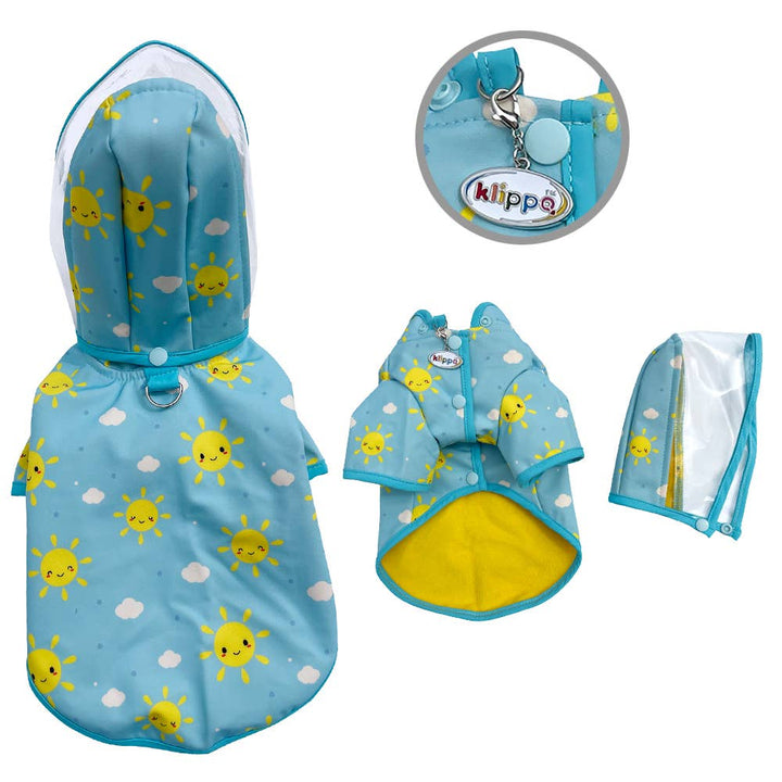Clear View Happy Sunshine Raincoat with Fleece Lining