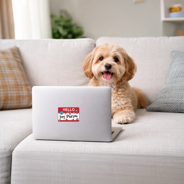 Hello…I am a Dog Person 3” Sticker