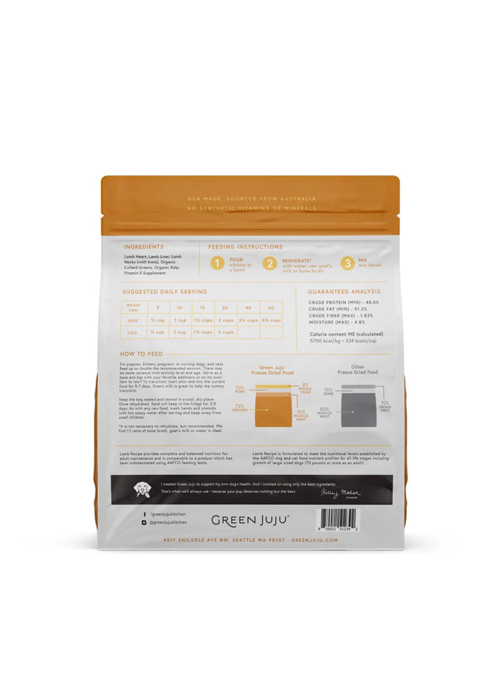 Lamb Recipe Freeze Dried Raw Diet 14oz