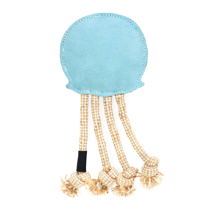 EcoZippy Suede and Rope Buddies, Jellyfish Dog Toy