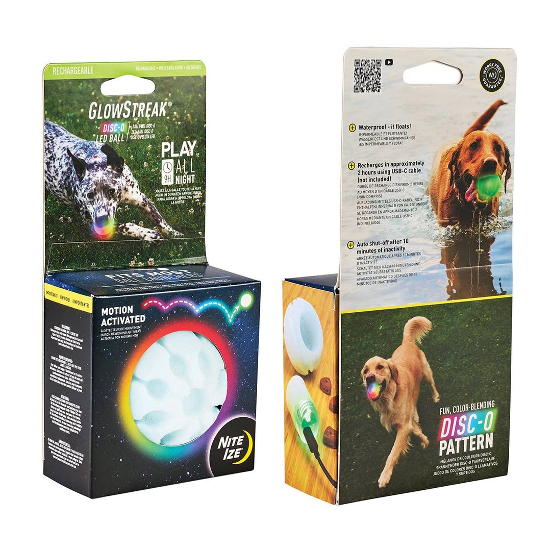 GlowStreak® Rechargeable LED Ball - Disc-O