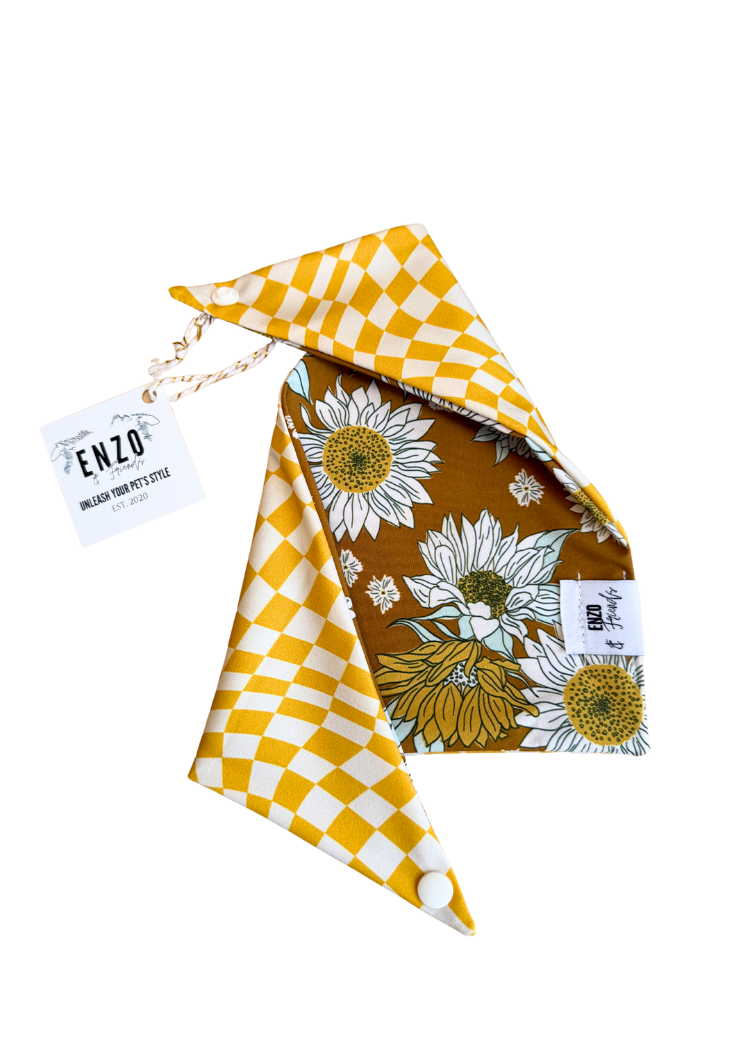 Enzo Yellow Checker + Daisy Bandana