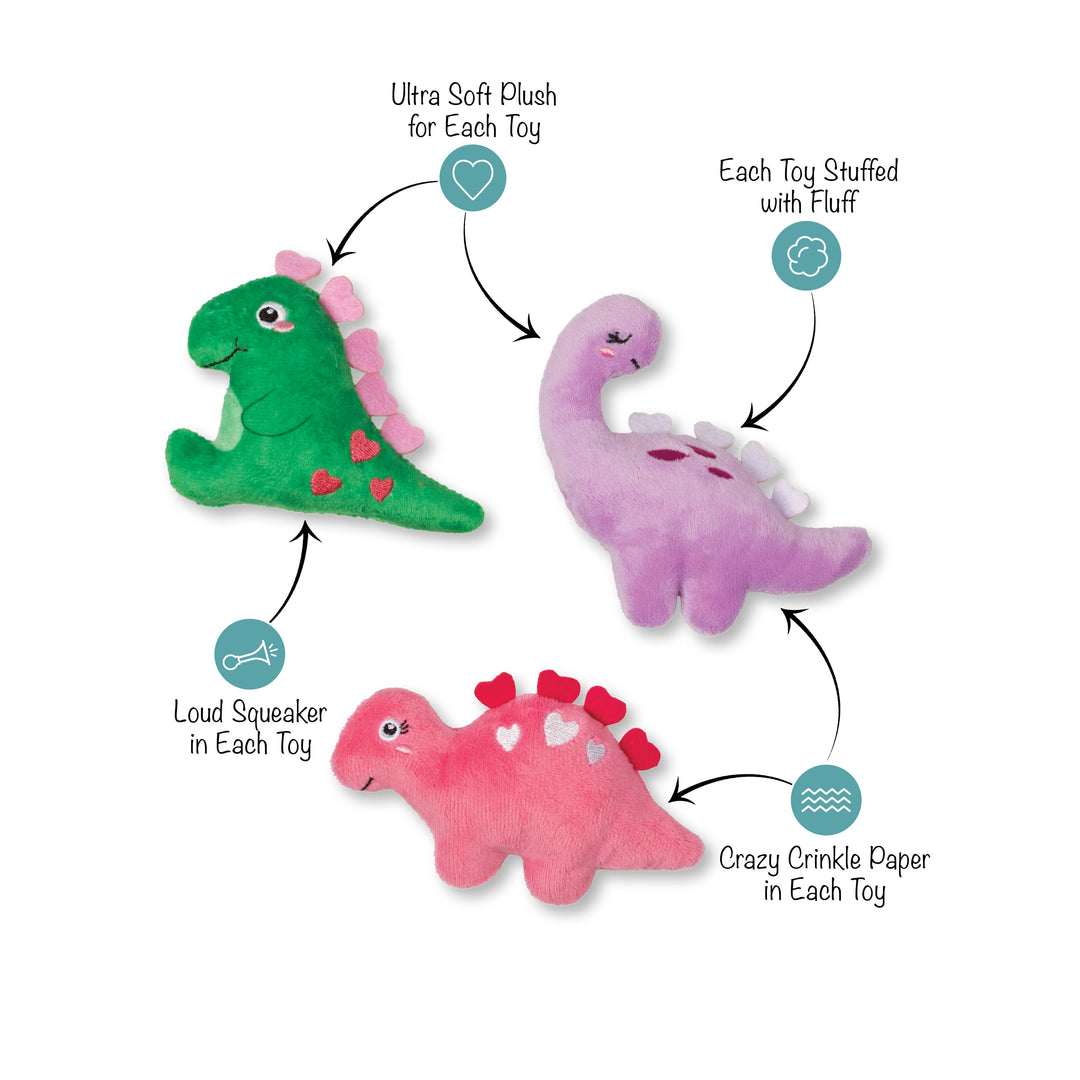 Saur Much Love 3 Piece Small Dog Toy