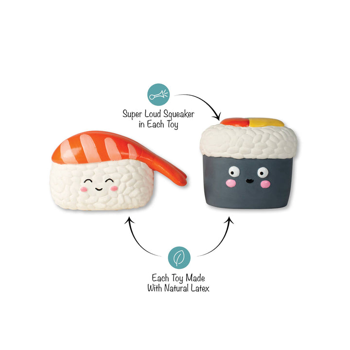 SOYMATES 2PC LATEX DOG TOYS