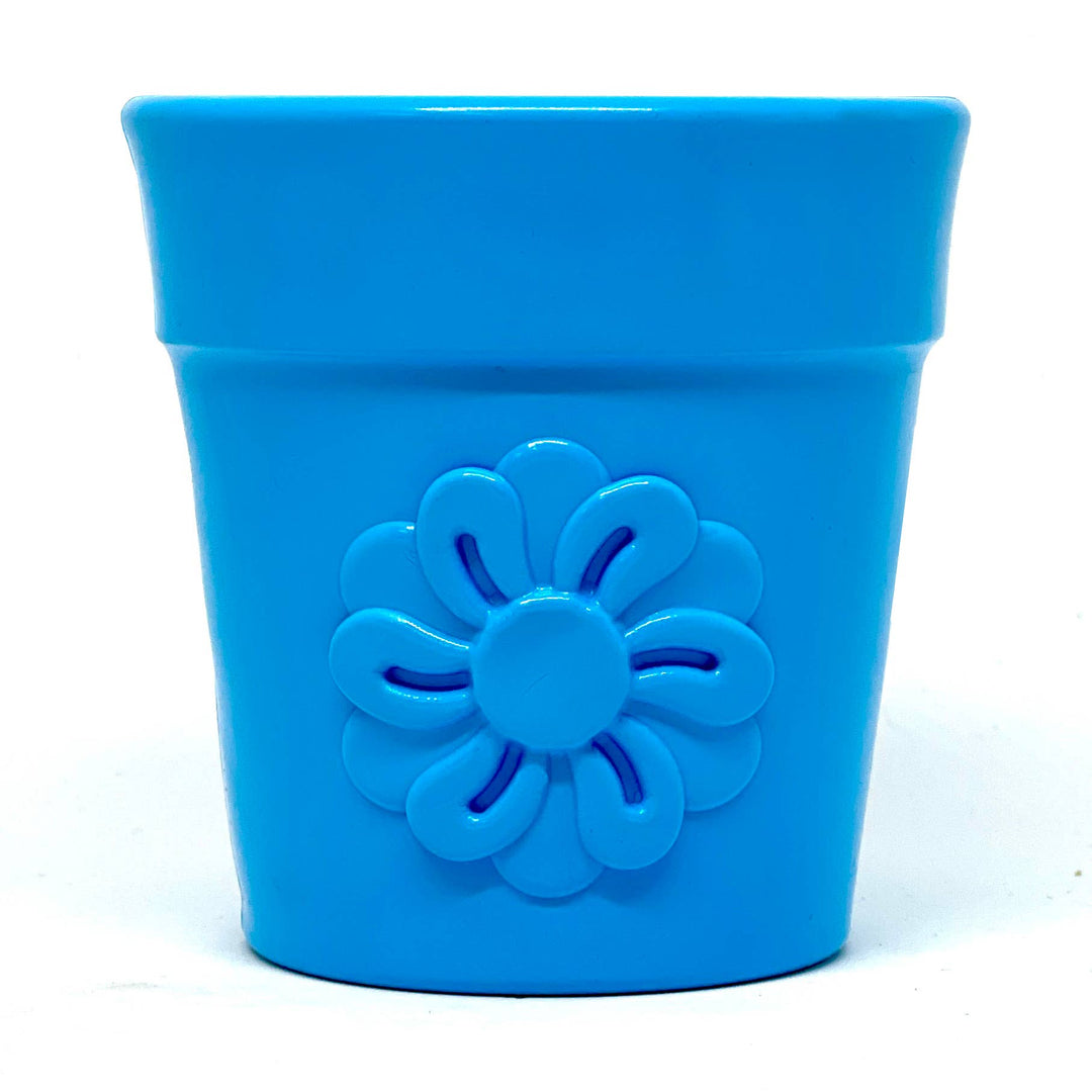Flower Pot Durable Rubber Treat Dispenser &amp; Enrichment