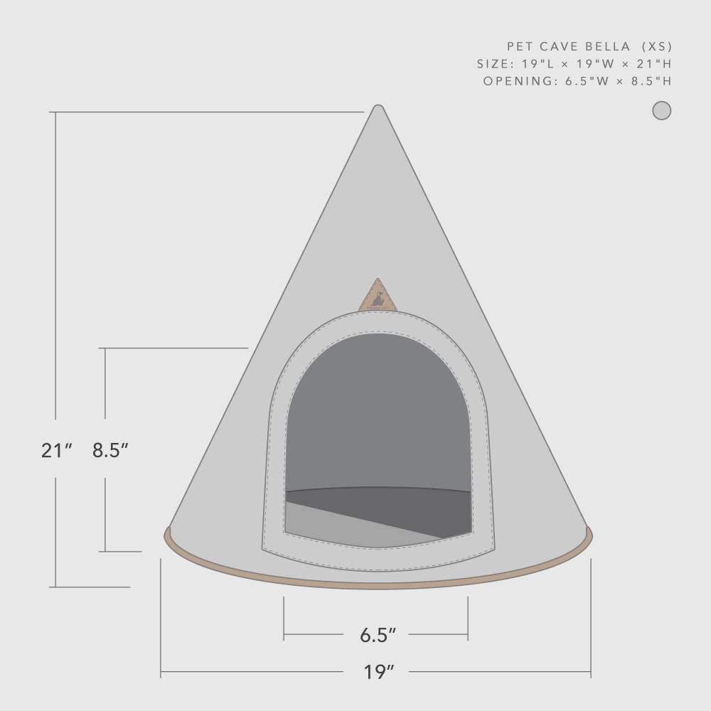 Recycled Felt Pet Cave (Gray) – Modern Foldable Dog House