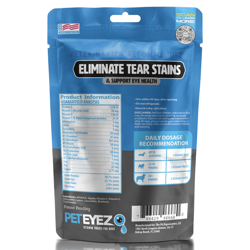White Fish Dog Vitamin Treats Eye Tear Stain Remover