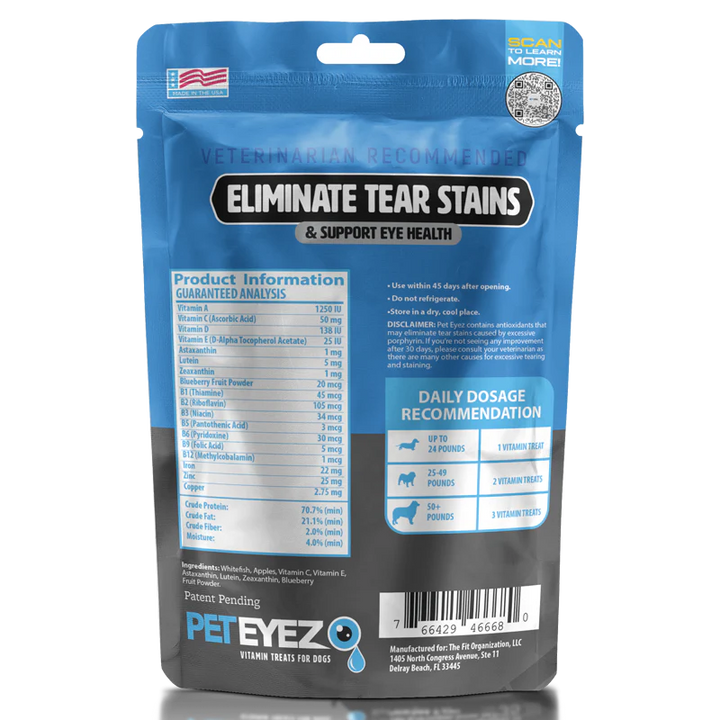 White Fish Dog Vitamin Treats Eye Tear Stain Remover