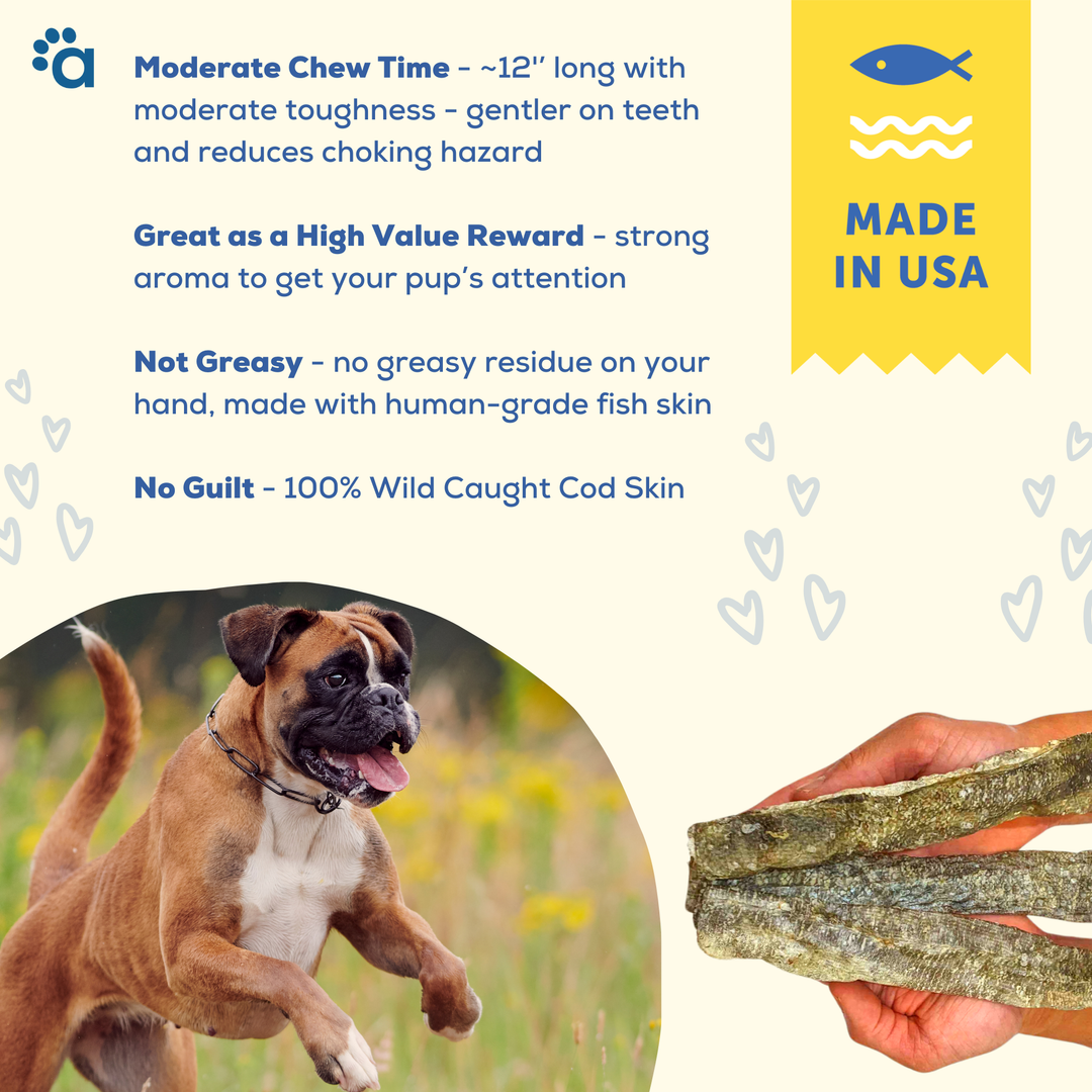 Cod Skin Chews Wild Caught